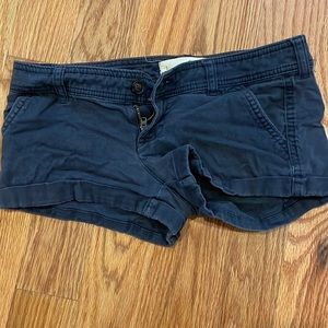 Hollister Navy Blue Cloth Shorts